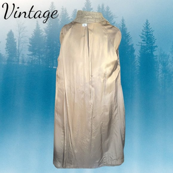 VINTAGE GOLDEN GATE LLAMA AND VIRGIN WOOL LONG COAT (SZ SM) - Picture 10 of 16